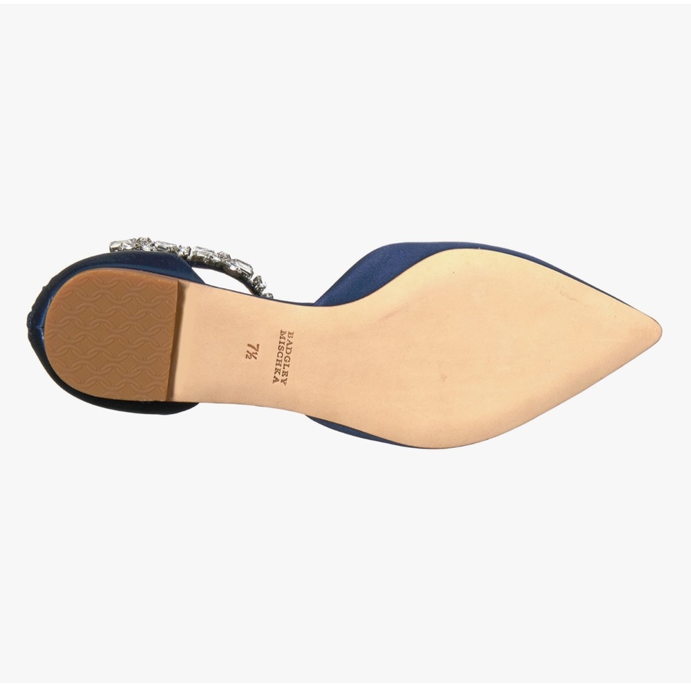 Badgley Mischka Morgen Mary Jane with Crystal Ankle Strap Flats - Picture 8 of 16